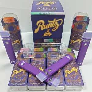 New Runtz carts Disposable Pen with plastic box packaging ,1g pen 280mah rechargeable come with display box