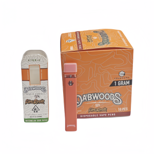 Dabwoods carts disposable pen wholesale ,1ml rechargeable 280 mah with clear plastic box packaging 10 flavors