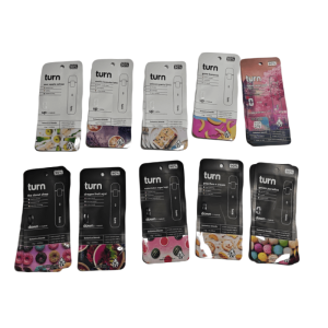 2024 2nd turn carts, rechargeable disposable vape pen with packaging wholesale , 280 mah battery  ,10 flavors packaging