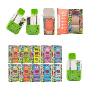2024 Kik Kalibloom Carts LED Screen rechargeable Disposable Vape Pen Box Live Resin packaging ,10 flavors, 280mah battery